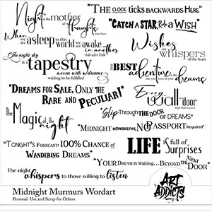 Midnight Murmurs Wordart