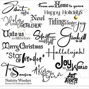 Nativity Wordart