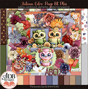 Autumn Color Page Kit Plus by ADB Designs
