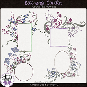 Blooming Garden Flourished Frames by ADB Designs