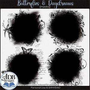 Butterflies & Daydreams Masks by ADB Designs