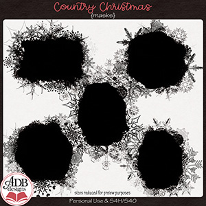 Country Christmas Masks by ADB Designs