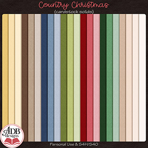 Country Christmas Solid Papers by ADB Designs