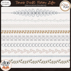 Times Past: Farm Life Borders by ADB Designs Times Past: Farm Life Borders by ADB Designs