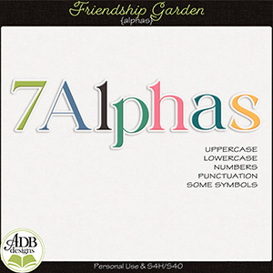 Friendship Garden Alphas by ADB Designs