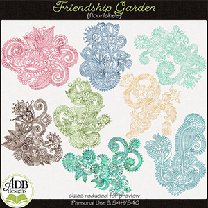 Friendship Garden Flourishes by ADB Designs