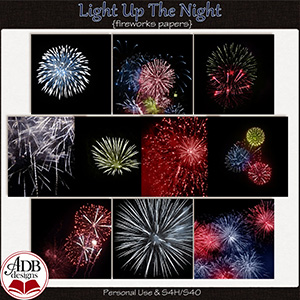 Light Up The Night Fireworks Papers by ADB Designs
