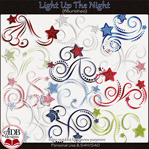 Light Up The Night Flourishes by ADB Designs