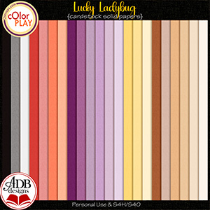 Lucky Ladybug Cardstock Solid Papers by ADB Designs