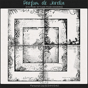 Parfum de Jardin Vintage Page Borders by ADB Designs