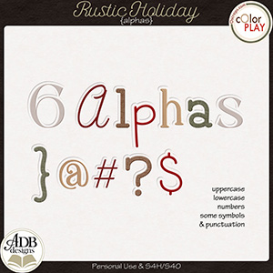 Rustic Holiday Alphas by ADB Designs