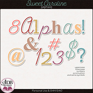 Sweet Caroline Alphas by ADB Designs