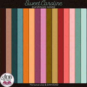 Sweet Caroline Cardstock Solid Papers by ADB Designs