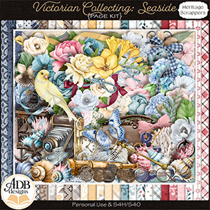 Victorian Collecting Seaside Page Kit by ADB Designs