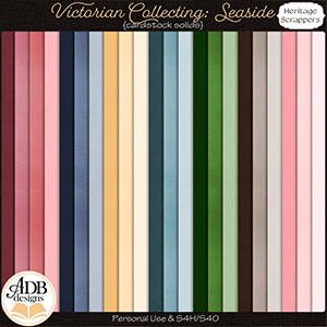 Victorian Collecting Seaside Cardstock Solid Papers by ADB Designs