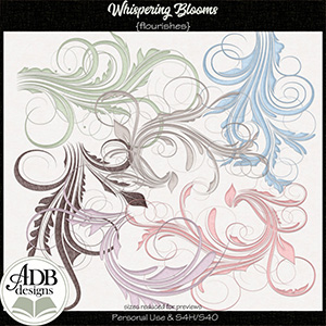 Whispering Blooms Flourishes by ADB Designs