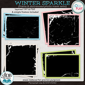Winter Sparkle Frames & Mask Sets by ADB Designs