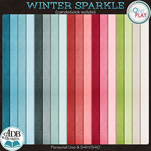 Winter Sparkle Solid Papers by ADB Designs