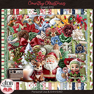 Country Christmas Page Kit by ADB Designs