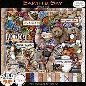 Earth & Sky Page Kit by ADB Designs