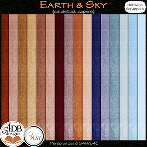Earth & Sky Solid Papers by ADB Designs