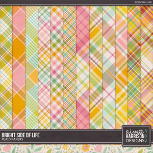 Bright Side of Life Plaid Papers by Aimee Harrison