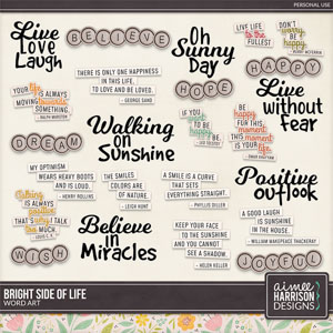 Bright Side of Life Word Art by Aimee Harrison