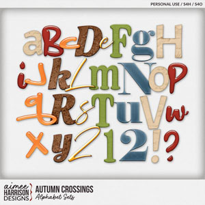 Autumn Crossings Alphabet Sets by Aimee Harrison