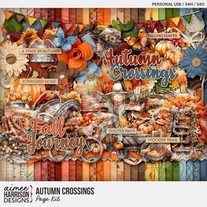 Autumn Crossings Page Kit by Aimee Harrison