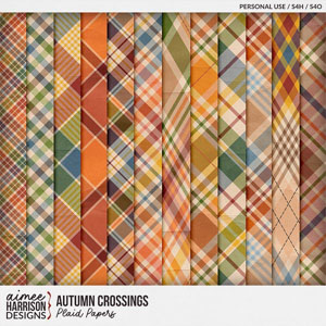 Autumn Crossings Plaid Papers by Aimee Harrison