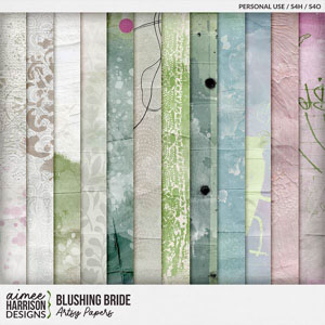 Blushing Bride Artsy Papers by Aimee Harrison