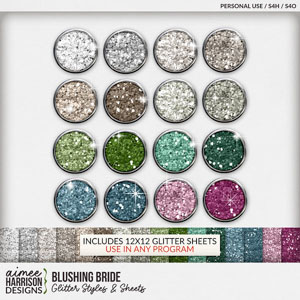Blushing Bride Glitters by Aimee Harrison