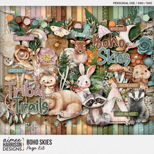 Boho Skies Page Kit by Aimee Harrison