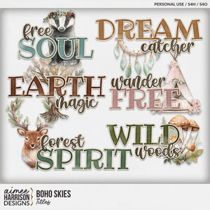 Boho Skies Titles by Aimee Harrison