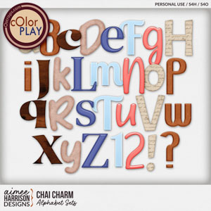 Chai Charm Alphabet Sets by Aimee Harrison