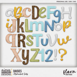 Daisies Alphabet Sets by Aimee Harrison