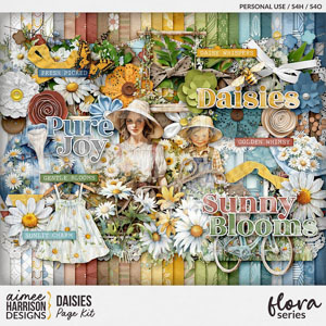 Daisies Page Kit by Aimee Harrison