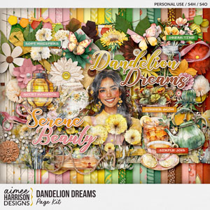 Dandelion Dreams Page Kit by Aimee Harrison