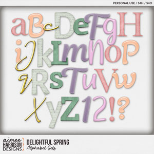 Delightful Spring Alphabet Sets by Aimee Harrison
