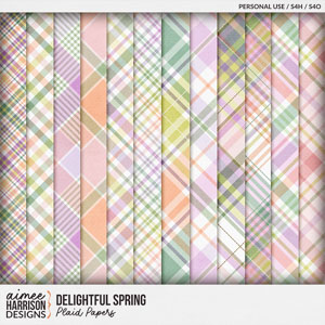 Delightful Spring Plaid Papers by Aimee Harrison