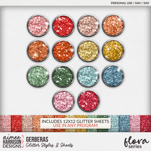 Gerberas Glitters by Aimee Harrison