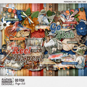 Go Fish Page Kit by Aimee Harrison