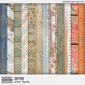 Go Fish Wood Papers by Aimee Harrison