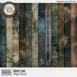 Grove Oak Artsy Papers by Aimee Harrison