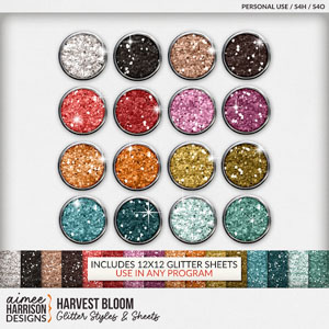 Harvest Bloom Glitters by Aimee Harrison