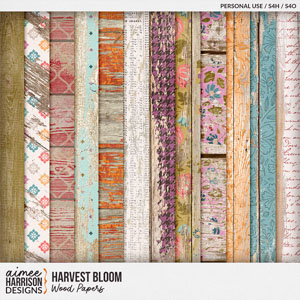 Harvest Bloom Wood Papers by Aimee Harrison
