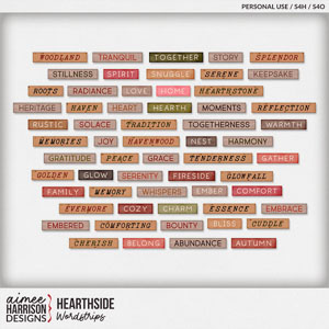 Hearthside Wordstrips by Aimee Harrison
