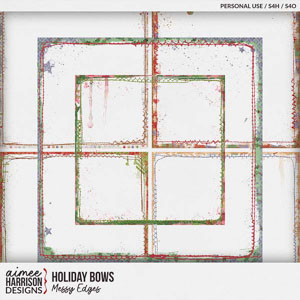 Holiday Bows Messy Edges by Aimee Harrison