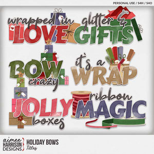 Holiday Bows Titles by Aimee Harrison