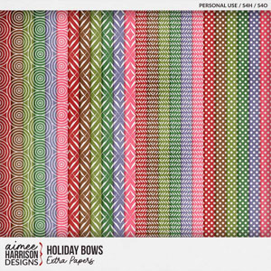 Holiday Bows Extra Papers by Aimee Harrison